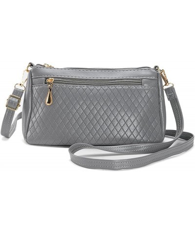 Small Crossbody Bag for Women PU Leather Wallet Purses Satchel Shoulder Bags Clutch Handbags Grey $11.79 Satchels