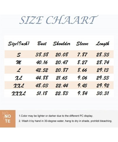 Womens Shirts Short Sleeve 2024 Comfy Tops Daily Dress Casual Round Neck Blouse Printed Tees Loose Pullover T Shirt 1-dark Bl...