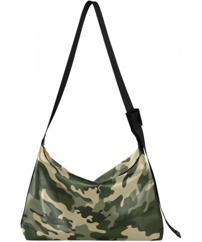 Camouflage Crossbody Bag Hobo Handbag Purse Fashion PU Leather Shoulder Bags for Women $19.71 Hobo Bags