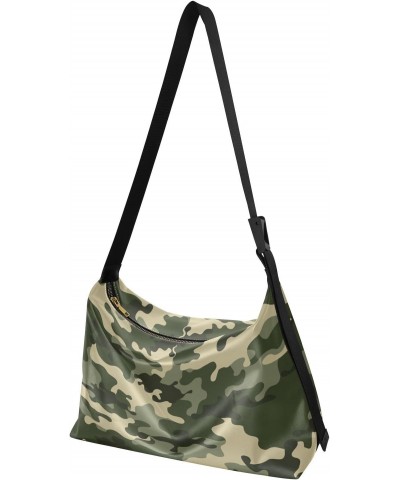 Camouflage Crossbody Bag Hobo Handbag Purse Fashion PU Leather Shoulder Bags for Women $19.71 Hobo Bags