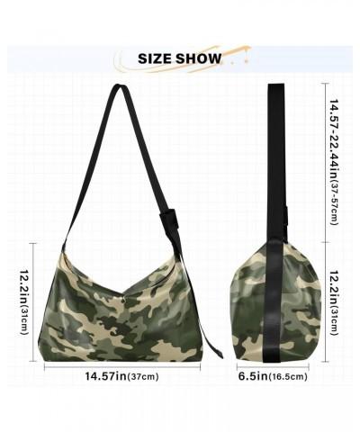 Camouflage Crossbody Bag Hobo Handbag Purse Fashion PU Leather Shoulder Bags for Women $19.71 Hobo Bags