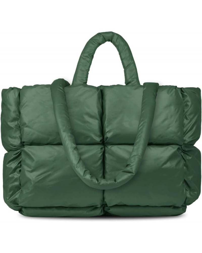 Handbags for women,handbags,Large Puffer Tote Bag, Hobo bags for women，Trendy tote bag Large Green $18.04 Totes