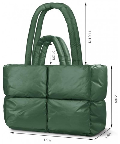 Handbags for women,handbags,Large Puffer Tote Bag, Hobo bags for women，Trendy tote bag Large Green $18.04 Totes