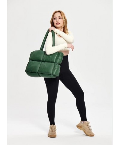 Handbags for women,handbags,Large Puffer Tote Bag, Hobo bags for women，Trendy tote bag Large Green $18.04 Totes