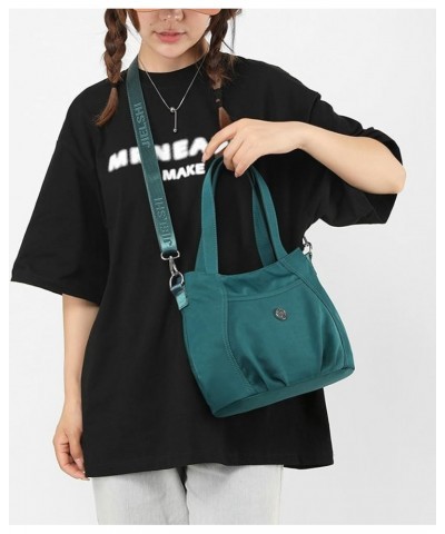 Hobo Bag for Women Nylon Shoulder Crossbody Casual Zipper Purse Large Handbag Fashion Pleated Totes Satchels Green $19.37 Totes