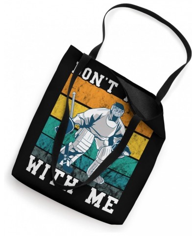 Ice Hockey Player Don't Puck With Me Retro Vintage Sunset Tote Bag $12.51 Totes