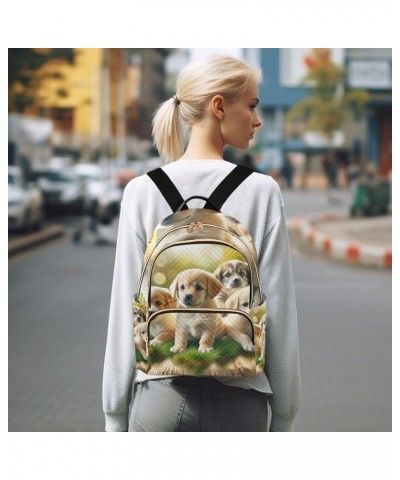 Butterflies Boho Style Womens Backpack Small Quilted Backpack Purse for Women Cute Puppies Medium $17.84 Backpacks