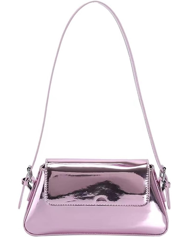 Women Armpit Bag Silver Chic Female Shoulder Bags Party Lady Purses And Handbags Pink $13.30 Shoulder Bags