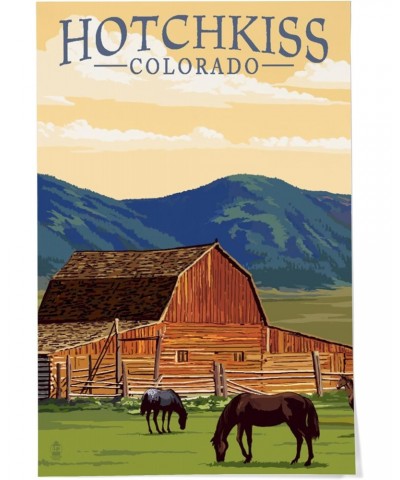 24x36 Inch Giclee Print, Hotchkiss, Colorado, Horses and Barn $29.99 Totes