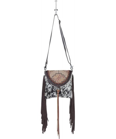 Monochromatic Speckles Leather & Hairon Bag S-3808 $45.14 Shoulder Bags