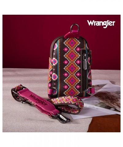 Aztec Crossbody Sling Bags for Women Cross Body Purse with Detachable Strap Aztec-hot Pink $19.80 Crossbody Bags