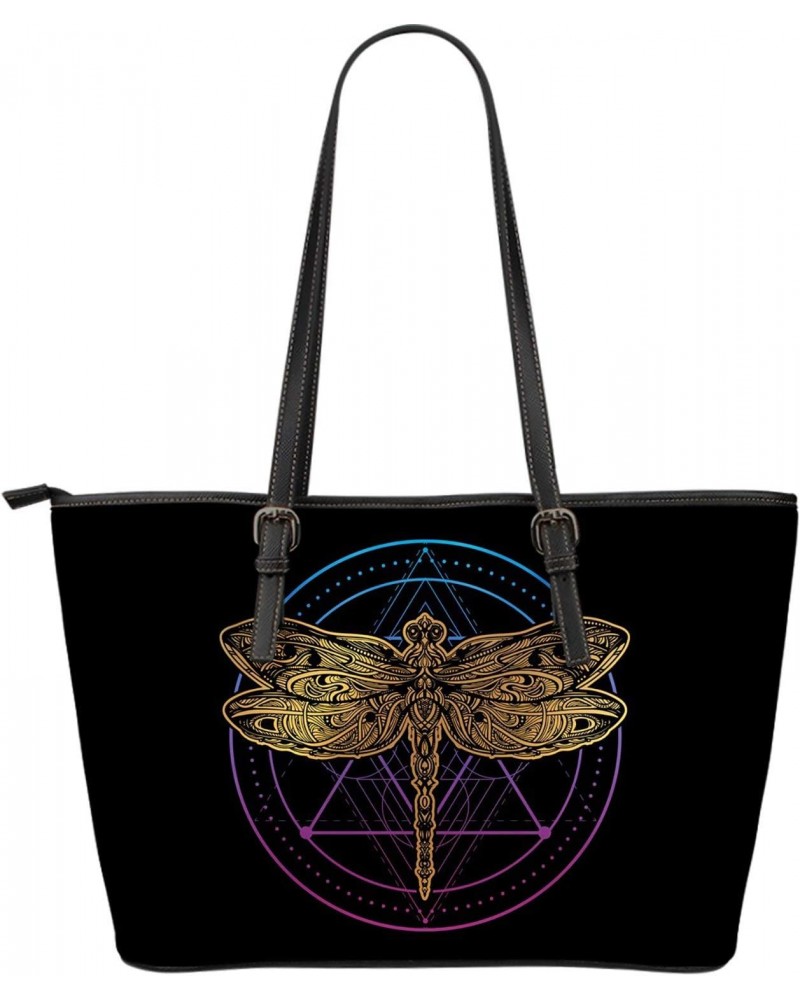 Big Dragonfly PU Leather Tote Bag Handbag Fashion Shopping Bag For Many Occasions $25.18 Totes