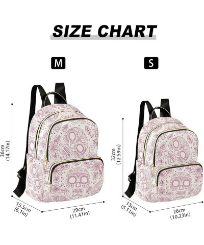 Pink Sugar Skull Day Of The Dead Small Backpack Purse for Women Travel Bag Fashion Daypack Back Pack Shoulder Bag Multicolor ...