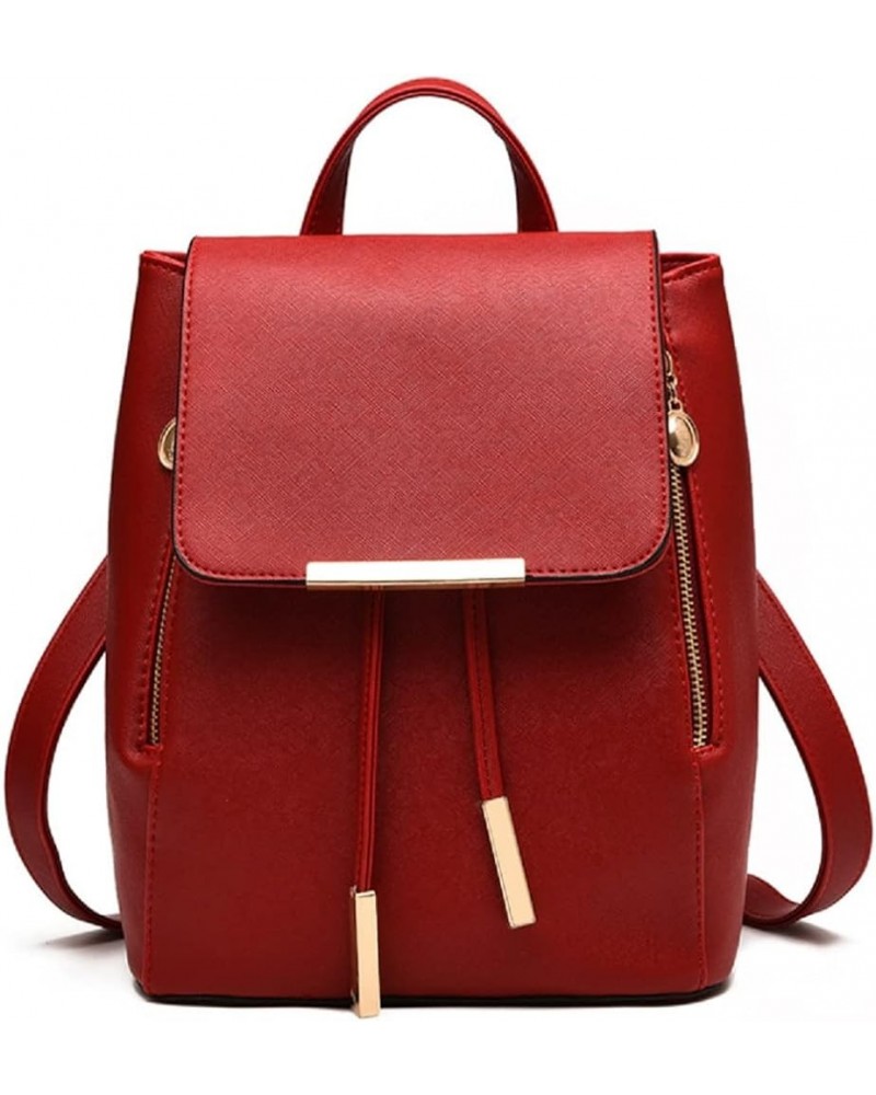 Backpack Purse for Women Fashion Handbags and Shoulder Bag PU Leather Designer Travel Bag(Wine) Wine $19.97 Backpacks