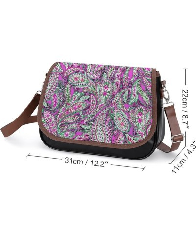 Fashion Crossbody Bags Women's Shoulder Bags Classic City Leather Satchels Hobo Bags Red Yellow Paisley Color10 $20.50 Hobo Bags