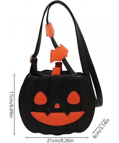 Halloween Pumpkin Cute Bat Shape Purse, Pu Leather Crossbody Bag Shoulder Bag For Girls, Spooky Season Trick Or Treat B-bk1 $...