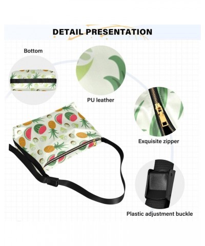 Tropical Summer Fruit Crossbody Bag Hobo Handbag Purse Fashion PU Leather Shoulder Bags for Women $16.66 Hobo Bags