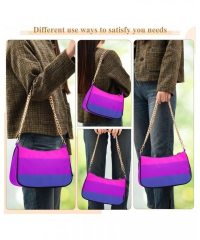 Shoulder Bag Horizontal Lines Pink Purple Women Clutch Handbag Shoulder Purch Boho Bag Date Chain Bag Tote Bag Spring Holiday...