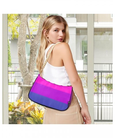 Shoulder Bag Horizontal Lines Pink Purple Women Clutch Handbag Shoulder Purch Boho Bag Date Chain Bag Tote Bag Spring Holiday...