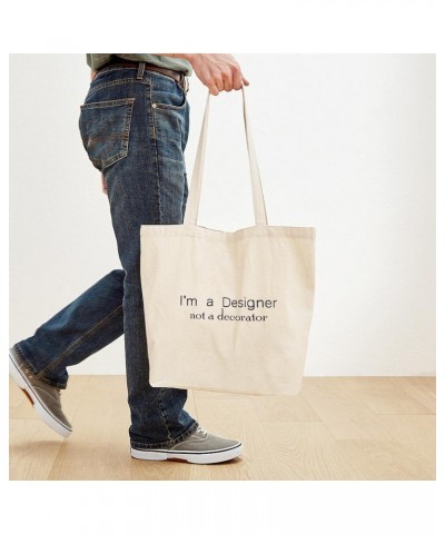 Designer Not A Decorator Tote Bag Natural Canvas Tote Bag, Cloth Shopping Bag $8.95 Travel Gear