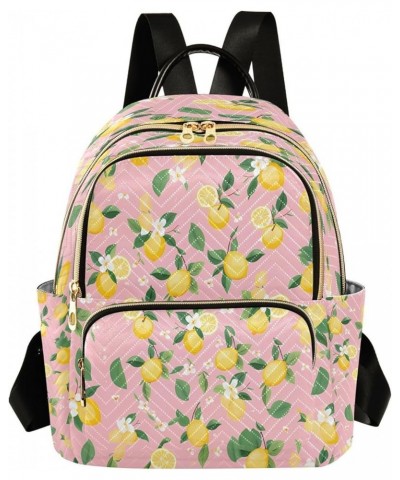 Fashion Backpack Mini Backpack Purse Casual Daily Backpack Green Leaves Lemon for Travel for College Work Medium $19.37 Backp...