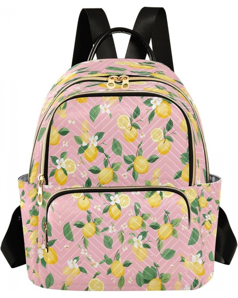 Fashion Backpack Mini Backpack Purse Casual Daily Backpack Green Leaves Lemon for Travel for College Work Medium $19.37 Backp...