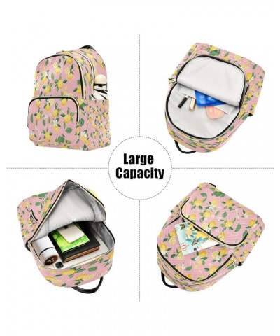 Fashion Backpack Mini Backpack Purse Casual Daily Backpack Green Leaves Lemon for Travel for College Work Medium $19.37 Backp...