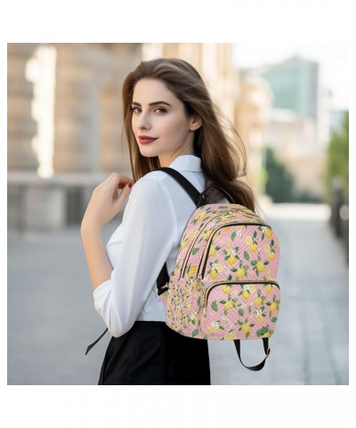 Fashion Backpack Mini Backpack Purse Casual Daily Backpack Green Leaves Lemon for Travel for College Work Medium $19.37 Backp...