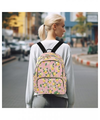 Fashion Backpack Mini Backpack Purse Casual Daily Backpack Green Leaves Lemon for Travel for College Work Medium $19.37 Backp...