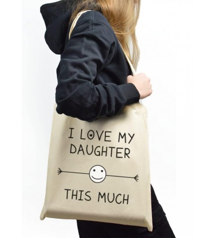 I Love My Daughter Tote bag for Women And Men Graphic Shoulder Bags Casual Cloth Purses and Aesthetic Handbags $17.92 Totes