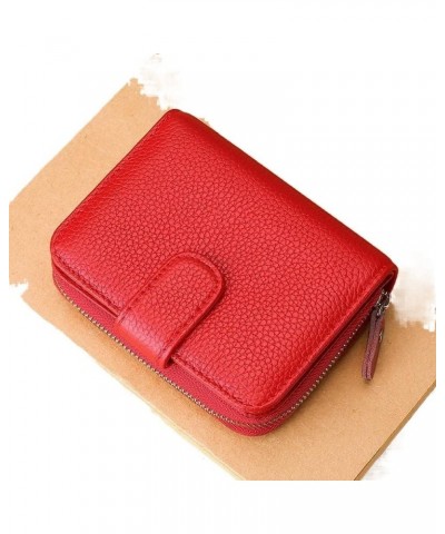 Business Card Case Leather Multifunction Bank Holder Credit Passport Clutch Organizer Wallet (Color : Brown) Red $39.64 Wallets