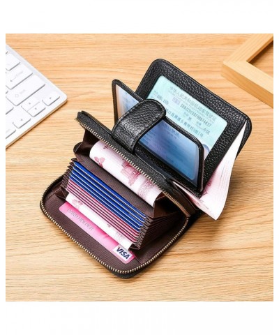 Business Card Case Leather Multifunction Bank Holder Credit Passport Clutch Organizer Wallet (Color : Brown) Red $39.64 Wallets