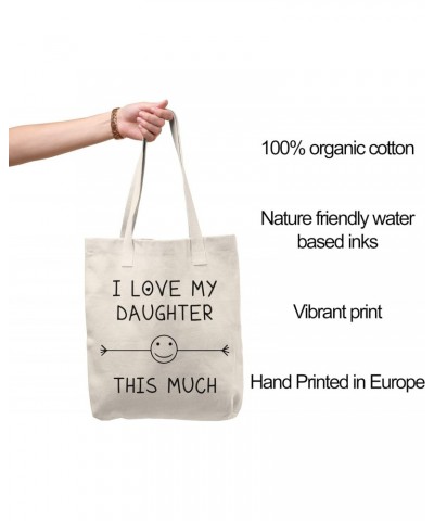 I Love My Daughter Tote bag for Women And Men Graphic Shoulder Bags Casual Cloth Purses and Aesthetic Handbags $17.92 Totes