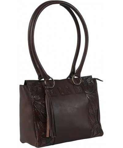 Womens Westward Dusty Lee Purse Chocolate Leather Handbag Bag $64.68 Handbags