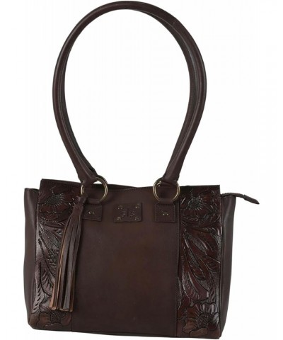 Womens Westward Dusty Lee Purse Chocolate Leather Handbag Bag $64.68 Handbags