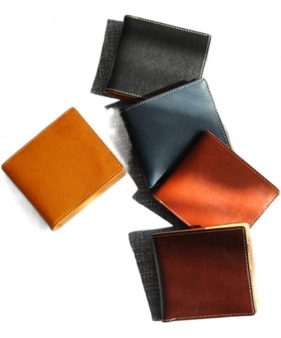 Handmade Japanese Fashion Trend Leather Cowhide Suede Short Wallet Suitable for Leisure for Gift (Color : Black) Brown $28.72...