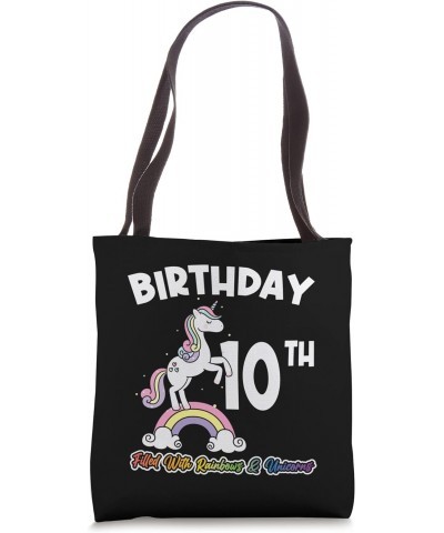 Birthday 10th rainbows & unicorns bday Tote Bag $14.00 Totes