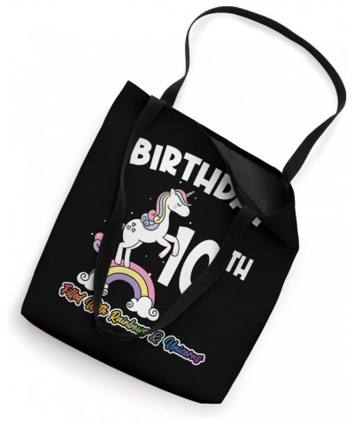 Birthday 10th rainbows & unicorns bday Tote Bag $14.00 Totes