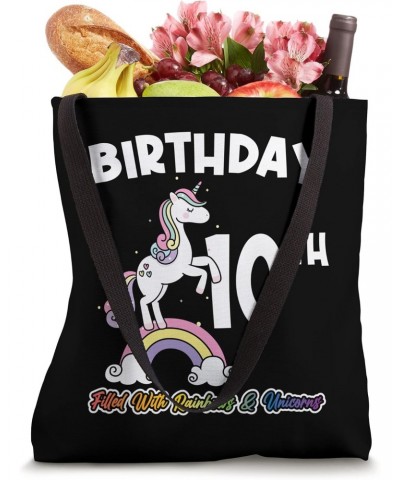 Birthday 10th rainbows & unicorns bday Tote Bag $14.00 Totes