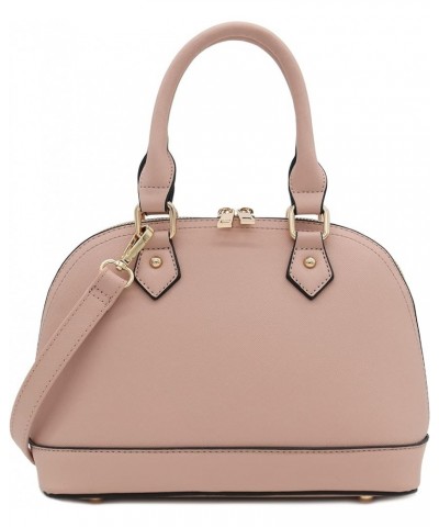 Zip-Around Saffiano Classic Dome Satchel Dusty Pink $28.30 Satchels