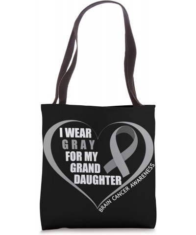 I Wear Gray For My Granddaughter Brain Cancer Awareness 2023 Tote Bag $12.00 Totes