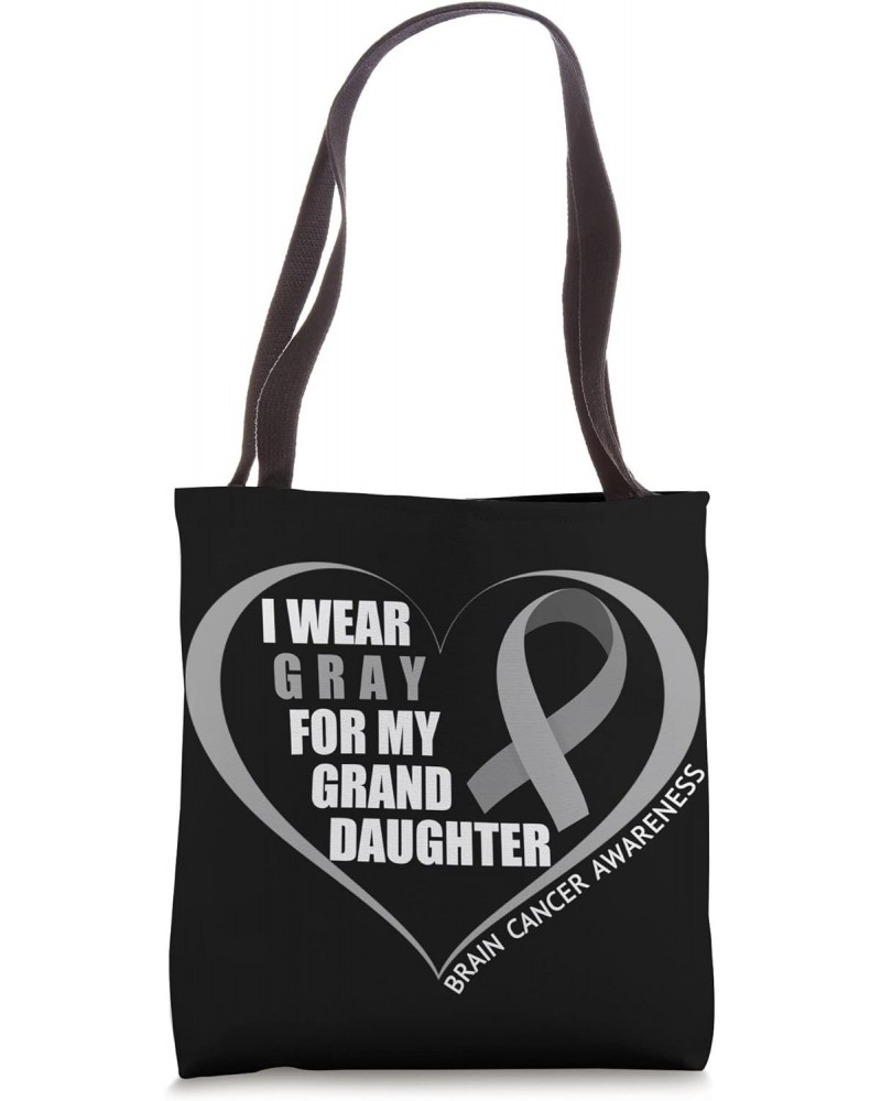 I Wear Gray For My Granddaughter Brain Cancer Awareness 2023 Tote Bag $12.00 Totes