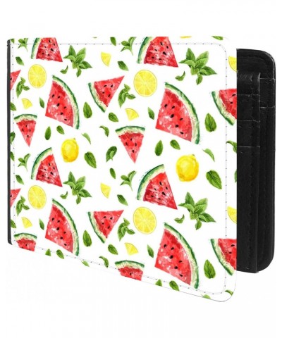 Unique Desige Pattern - Slices fresh watermelon, Slim Front Pocket Wallet Billfold RFID Blocking $11.05 Wallets