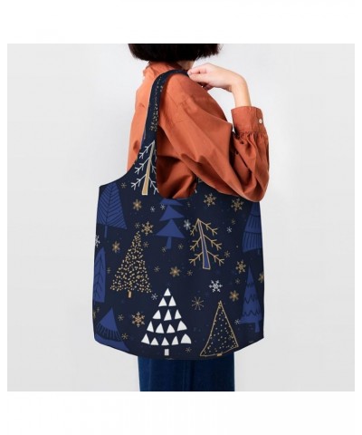 Merry Christmas Single Shoulder Commuter Canvas Tote Bags For Women And Men Merry Christmas24 $9.23 Totes