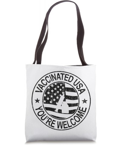 Vaccinated USA Shirt American Flag Vaccine Im Vaccinated USA Tote Bag $14.75 Totes