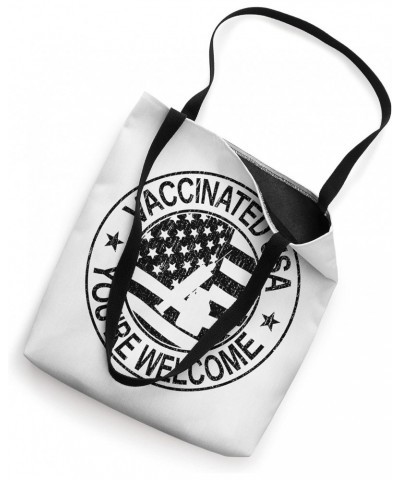 Vaccinated USA Shirt American Flag Vaccine Im Vaccinated USA Tote Bag $14.75 Totes