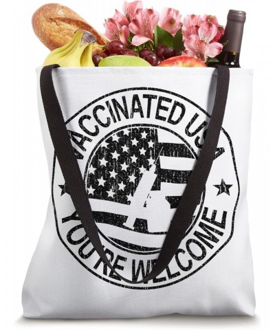 Vaccinated USA Shirt American Flag Vaccine Im Vaccinated USA Tote Bag $14.75 Totes