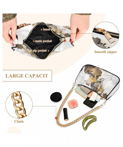 Shoulder Bag Fluid Luxury Marble Golden Grey Women Clutch Handbag Shoulder Purch Boho Bag Date Chain Bag Tote Bag Spring Holi...