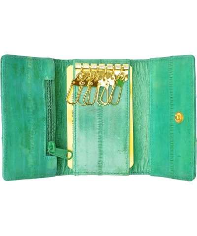 Eel Skin Soft Leather Key Case Wallet Green $11.50 Wallets