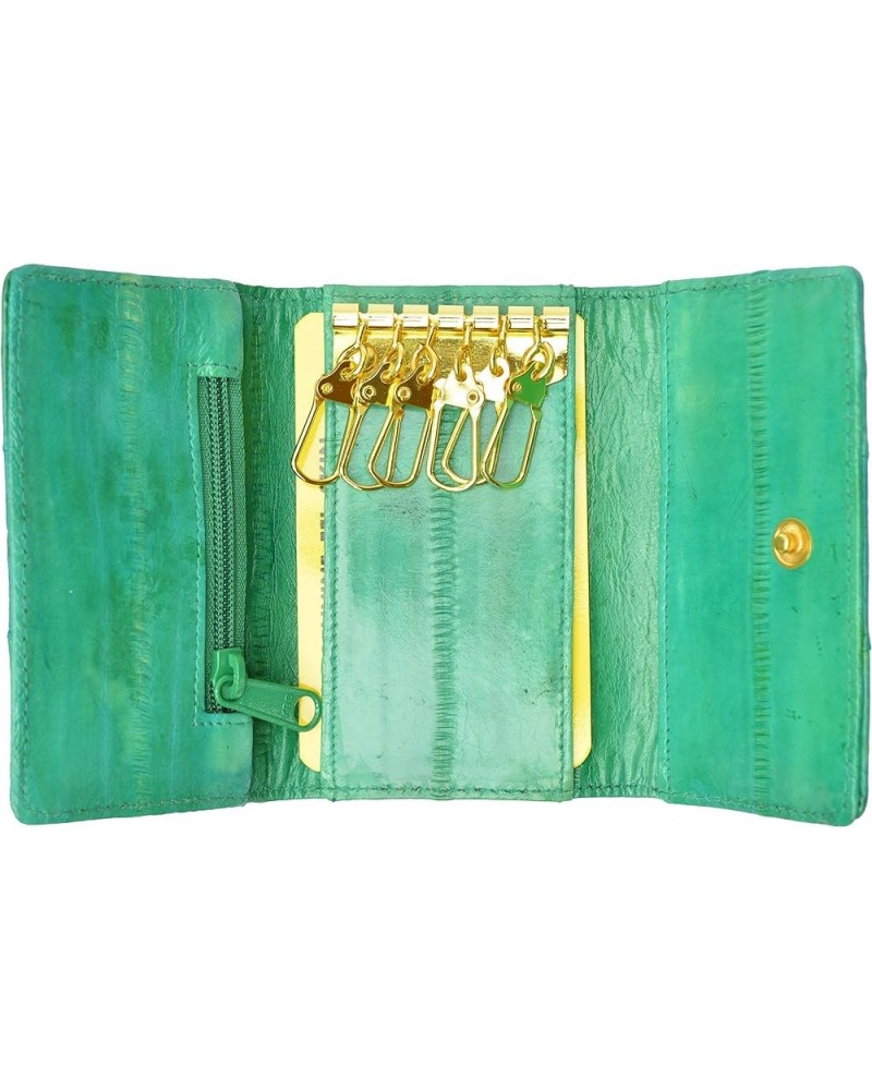 Eel Skin Soft Leather Key Case Wallet Green $11.50 Wallets